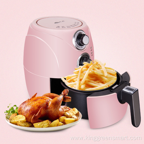 2.5 Liter Pink Durable Mechanical Air Fryer